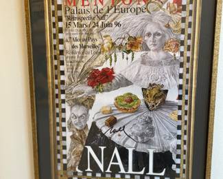 Nall autographed exhibition poster