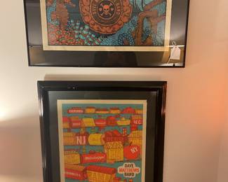 Numbered editions Dave Matthew’s Band wood block concert posters