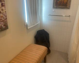 Bench on bath off guest room 