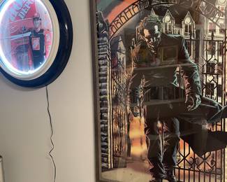 Home Depot racing clock and Joker picture 