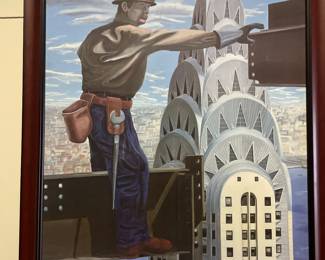 R. Parker”  Chrysler Building and I -Beam “ print