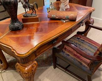 Mahogany parquet desk