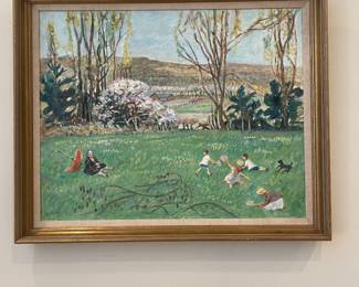 Selma artist John Lapsley landscape with figures