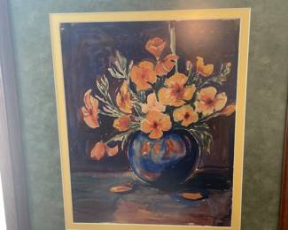 Dixie Art Colony artist Elizabeth Metcalf floral watercolor 