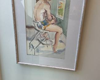 Montgomery artist Donnave Lindsey figure watercolor 