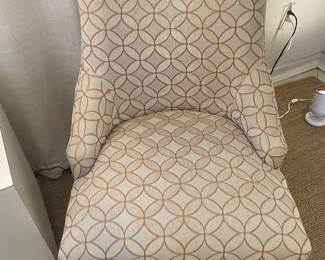 One of 8 contemporary side chairs