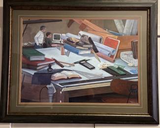 R.Parker “ Architect’s Desk” print