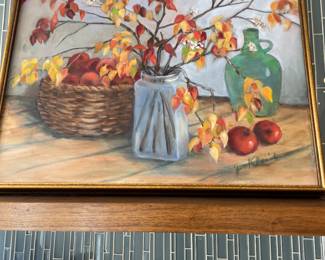 Birmingham artist Jean Daniels still life oil on canvas