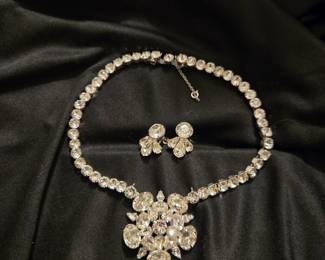 Eisenberg Ice necklace converts to 2 bracelets and brooch + earrings