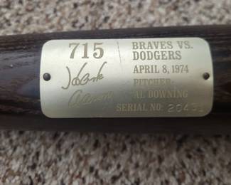 Magnavox 'Hank Aaron' commemorative baseball bat