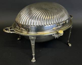 Silver plate warming dish