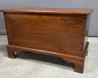 Diminutive walnut blanket box