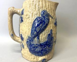 Salt glaze stoneware buttermilk pitcher