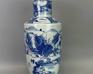 Blue and white Chinese vase
