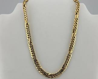 14kt yellow gold necklace; 16”L