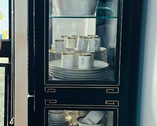 The Rosenthal china set is sold, but the display cabinet is still available for purchase.