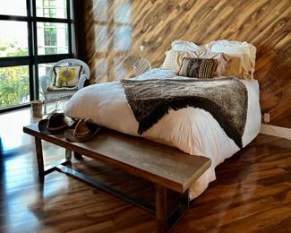 The throw on the bed is sold.