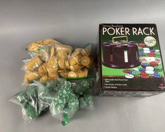 Lot 509 | Poker Rack & Poker Chips
