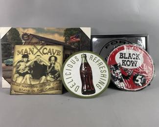 Lot 250 | 3 Stooges Man Cave Sign and More
