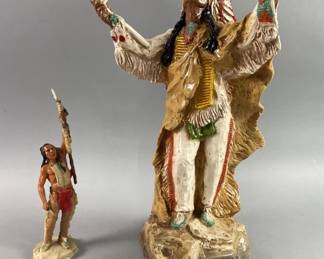 Lot 268 | Vtg NativeAmerican Chief Universal Statuary & More

