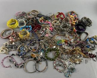 Lot 190 | Chunky, Fashion, Metal, Costume Bracelets & More
