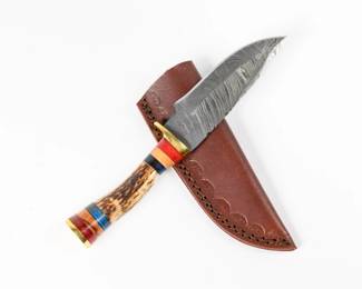 Lot 103k | Handmade Damascus Steel Knife
