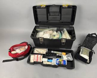 Lot 43 | Stanley Tool Box W/ First Aid Supplies
