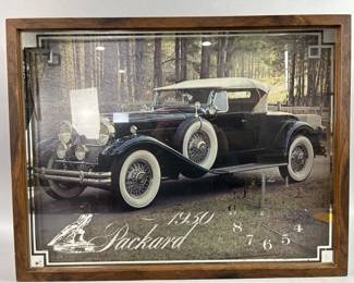 Lot 170 | Vintage Mirrored Packard Clock Sign
