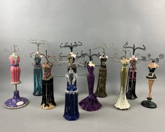 Lot 254 | Ten Decorative Jewelry Display Mannequins
