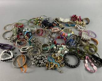 Lot 186 | Beads, Bangles, Costume Jewelry Bracelets & More

