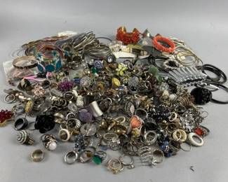 Lot 519 | Large Lot Of Rings, Costume Jewelry & More
