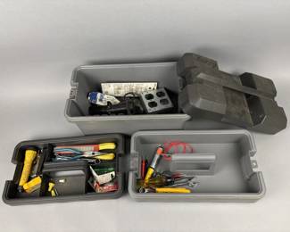 Lot 45 | Tool Box, Electrical Items, Tools & More
