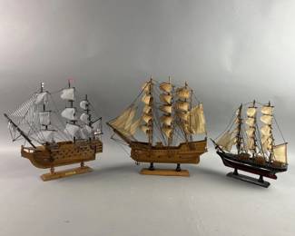 Lot 457 | Three Sailboats HMS Victory, Cutty Park & More
