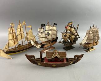 Lot 459 | Vintage Four Sailboats & More
