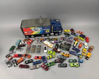 Lot 173 | Hashbro Truck/Racetrack, Hotwheels & More
