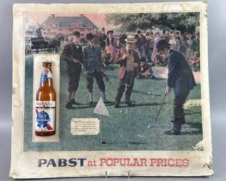 Lot 175 | Vintage Pabst Beer Advertisement Sign
