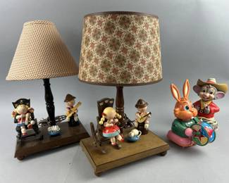 Lot 532 | Vintage German Music Box Lamps & More
