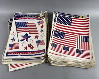 Lot 258 | Red, White, and Blue Window Clings
