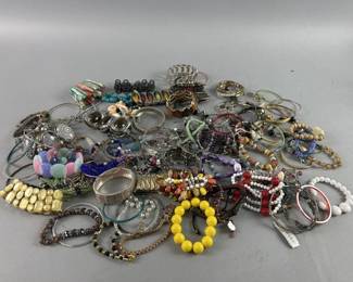 Lot 189 | Plastic Bangles, Costume Jewelry & More
