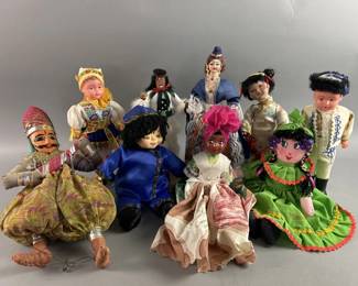 Lot 338 | It’s A Small World Assortment Of Hand Made Dolls
