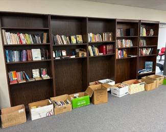 Bookcases and books
