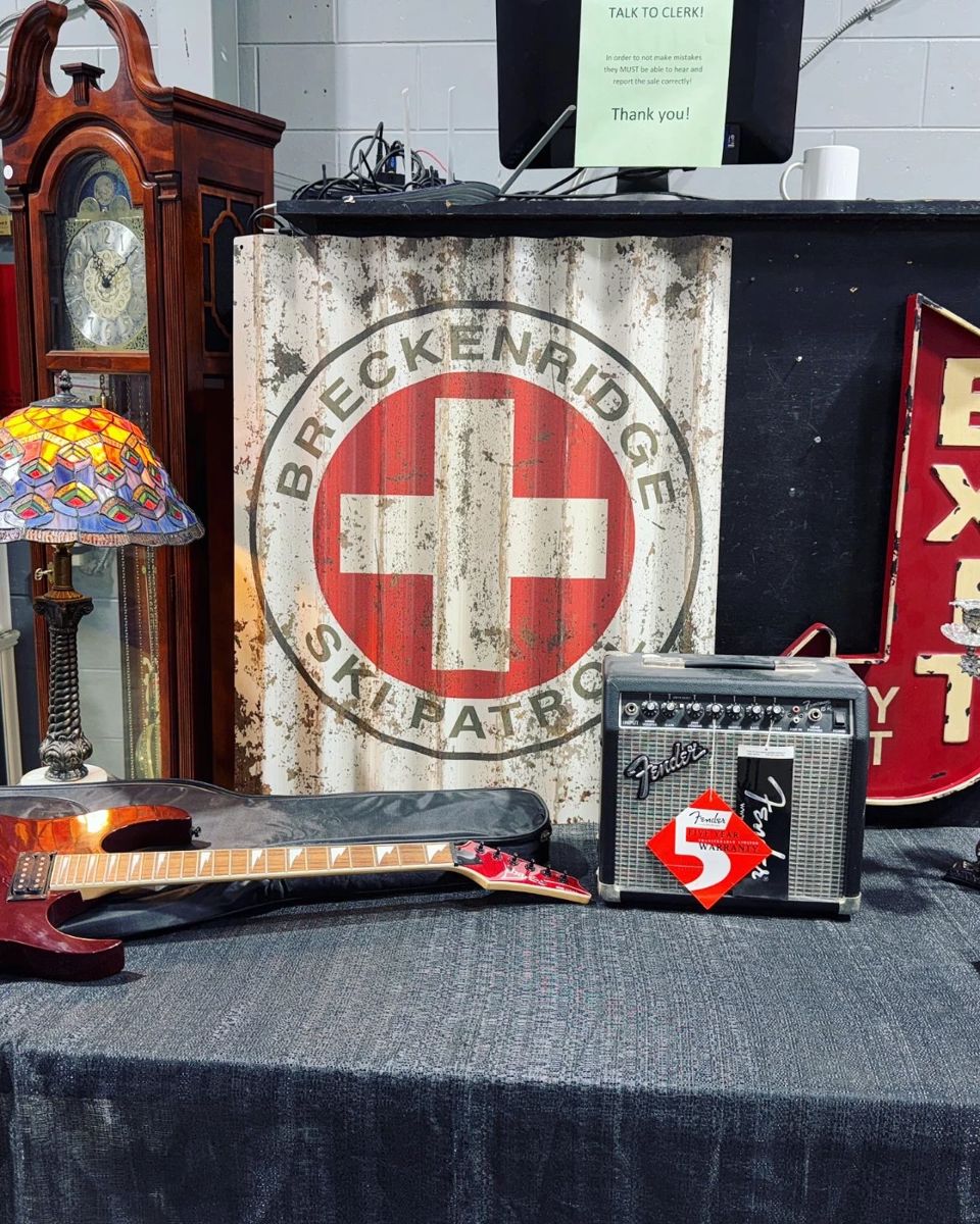 Ibanez RG Series Electric Guitar, Fender Amp, Tiffany style Lamp and Vintage Signs Orlando Estate Auction