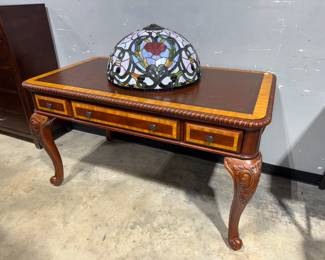 Desk and Tiffany Style Lamp Orlando Estate Auction