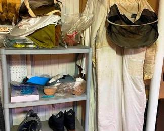 Bee keeping overalls, hoods, nets, feeders and more