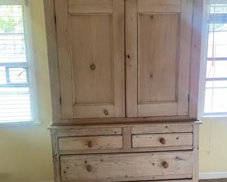 Gorgeous white oak armoire/media cabinet 