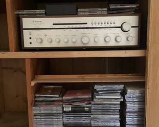 Amp, CD player & assorted cds 