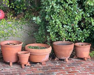 Assorted terra cotta pots 