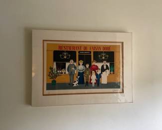F. Boilauges French Folk art, signed lithograph 