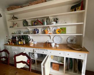 Assorted kitchen items. Many collected from travels, some plated silver and ceramic 