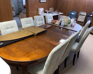 Large wood dining table